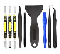 Kit di riparazione professionale con leva, sicuro, non in nylon, spudger per apertura schermo in acciaio e pinzette antistatiche per cellulare, iPhone, laptop, tablet e altro ancora