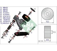 Kit di riparazione, braccio di tensione cinghia a V INA 533 0118 10