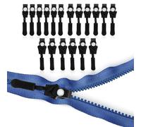Kit di riparazione universale per cerniere, 18 pezzi, 3 misure, tirazip di ricambio e cursore di fissaggio per bagagli, zaini, giacche, jeans, non richiede attrezzi
