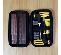 Kit di riparazione universale per pneumatici sottovuoto - Correzione di foratura di emergenza per auto/moto/bici/camion/SUV, con e senza colla, fissaggio portatile