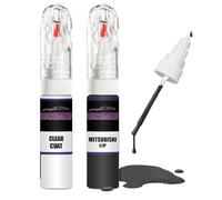 Kit di riparazione vernice per ritocchi per Mitsubishi DK, colore: carbone 61P + vernice trasparente per ritocchi