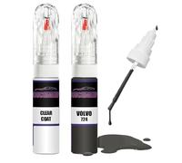 Kit di riparazione vernice per ritocchi per Volvo grigio pino 724 + vernice trasparente
