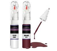 Kit di riparazione vernice per ritocchi per Volvo rosso fiamma 322 + vernice trasparente