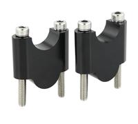 Kit di riser per manubrio da 28 mm, universale, con morsetto di riser (riser nero, 40 mm)