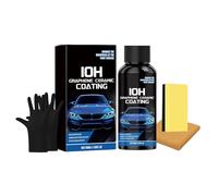 Kit di rivestimento in ceramica per auto - Formula protettiva a lunga durata da 50 ml, preservatore di lucentezza in nano ceramica, include spugna, asciugamano, guanti | Protezione in metallo antirugg