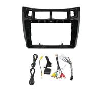 Kit Di Rivestimento Per Mascherina Autoradio Da 9 Pollici 2 DIN Per Toyota Per Yaris Per Vitz Per Platz 2005 2006 2007 2008 2009 2010 2011 WEFOLCC(Black UV,Frame cord B)