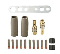 Kit di rivestimento per ugelli per saldatura, compatibile con spray 15AK, include punte da 1,0 mm, isolanti e chiave per una migliore rimozione delle scorie