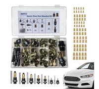 Kit di rivetti con mandrino in acciaio al carbonio e inserto di | Set di 84 dadi filettati per auto, per auto, marina, industria, piastra decorativa in metallo