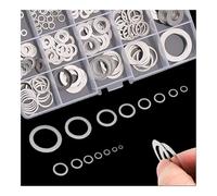 Kit di rondelle piatte sottili da 260 pezzi, set di assortimento di rondelle piatte da 15 misure, kit di rondelle per ferramenta assortite in acciaio inossidabile 304 per bulloni M3 M4 M5 M6 M8 M10 M1