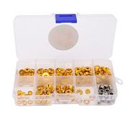 Kit di rone per Viti RC in Lega di Alluminio lavorate a CNC, Rona Piatta RC, Guarnizione a Testa Tonda, Rona a Testa Tonda, Dado, per Auto RC da 1/10 a 1/8, Leggere e Resistenti, (d'oro)