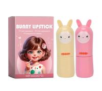 Kit di rossetto per bambine: set di bellezza lavabile, 2 pezzi, accessorio | cosmetico adatto per bambini, collezione di giochi di ruolo creativi, lucidalabbra per bambini, per principesse