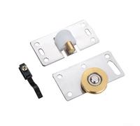 Kit di rulli per porta scorrevole per mobili con ruote in nylon da 30 mm e binario del cambio, costruzione resistente per un uso a lungo termine (argento)