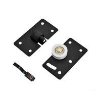 Kit di rulli per porta scorrevole resistente, con ruote in nylon e binario del cambio, diametro 30 mm, per mobili scorrevoli e silenziosi (nero)