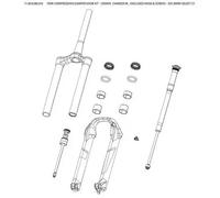 Sram 35mm, Rockshox Rec Dial Compresion Charger RL Sid Select Manual Unisex Adulto, Nero