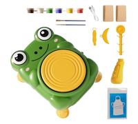 Kit di ruote in ceramica per bambini, set elettrico per scolpire l'argilla, strumento interattivo per lezioni d'arte per principianti, ceramica creativa con per modellazione per casa, aula