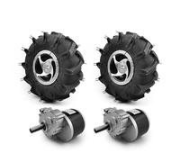 Kit di Ruote Motore a Doppio azionamento per Utensili agricoli elettrici, coltivatori, Fattoria da Giardino, Carrello a Mano, Pneumatico da 10 Pollici, 24 V, 700 W (No Joystick, Max Speed 6kph)