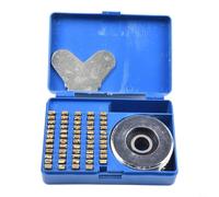 Kit di ruote per stampa a rilievo, con 104 grani in rame e numeri e rotella in ferro, per sigillatrice automatica continua FR-900 o FR-770, scatola di immagazzinaggio portatile compatta con marcatura