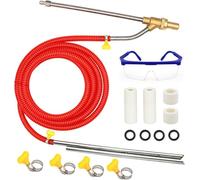 Kit di sabbiatura per idropulitrice, accessorio per sabbiatura a umido 5000 PSI, sabbiatura per idropulitrice con ugello in ceramica di ricambio, disconnessione rapida 1/4 pollici (rosso)