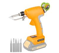Kit di saldatore cordless per batteria Dewalt 18 V/54 V, 75 W - Saldatore a pistola con display LED digitale, 5 punte intercambiabili, 50 g di filo di saldatura da 0,04" (batteria non inclusa)