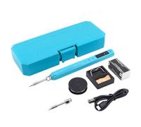 Kit di saldatore, penna per saldatura senza fili di tipo C con display a LED, strumento portatile a calore rapido da 12 W, per riparazioni fai da te elettroniche