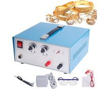 Kit di saldatrice a punti per gioielli con interruttore a pedale, supporto e pinzette per saldatura e riparazione della bocca dell'anello