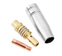 Kit di saldatura compatibile 15AK da 3 pezzi, con ugello a punta di contatto e supporto per sistemi a gas, la fabbricazione in ottone garantisce affidabilità nelle attività impegnative