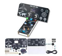 Kit di saldatura fai da te con display LCD, effetti sonori e indicatori LED, progetto elettronico STEM con controllo di spinta e angolazione, per adolescenti, scuola