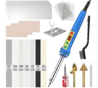 Kit di saldatura in plastica da 150 W, riscaldamento rapido 2 in 1, saldatore in plastica e pistola per saldatore, con 3 punte di saldatura, strumento professionale per riparazione superfici in PVC