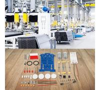 Kit di saldatura per auto, progetto fai da te per l'elettronica di apprendimento robot che segue la linea, kit educativo STEM con comparatore di tensione LM393, alimentatore da 3 V, blu
