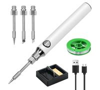 Kit di saldatura, Saldatura Elettrico Kit di Saldatura Portatile Senza Fili Temperatura Regolabile, Con 3 Punte Di Saldatura, Filo Di Saldatura, Supporto Saldatore, Saldatore Professionale E Sicuro