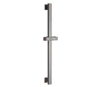 Kit di saliscendi per doccia quadrato da 60 cm, in acciaio inox SUS304, con montaggio a parete, girevole a 360°, asta regolabile per soffione doccia per bagno (grigio spazzolato)