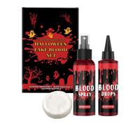 Kit di sangue falso - spray realistiche per la pittura del viso | Sapone facile e pulito incluso | per le donne Vampire Zombie Cosplay Vestita Masquerad