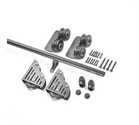 Kit di scale scorrevoli con binario per libreria, guide scorrevoli resistenti per libreria, magazzino, bar, armadio, soluzione hardware mobile