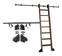 Kit di scale scorrevoli da 1,9 m - 6,1 m, per libreria, libreria, scaffale, bar, armadio, set di accessori per scaletta mobile (senza scala), colore: 0,9 m