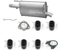 Kit di scarico ASMET per OPEL Meriva A MPV 1.7, 74 KW 09/03- 05/10