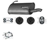 Kit di scarico ASMET per PEUGEOT 206 Hatchback 1.6, 80 KW 05/04 -, PEUGEOT