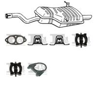 Kit di scarico BOSAL per BMW 318i Coupe, Cabrio, E46 2.0, 105 KW , BMW 318i