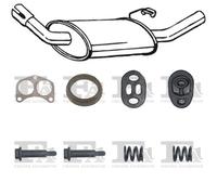 73 CV SILENZIATORE POSTERIORE PER FORD Escort IV GAF, AWF, ABFT 1.4 KW 54 CV 73