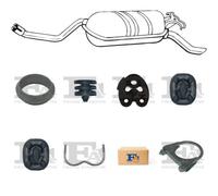 Kit di scarico ASMET per MERCEDES 190 W201 2.6, 122 KW