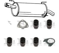 Kit di scarico BOSAL per OPEL Meriva A MPV 1.6, 64 KW 1.6, 74 KW 05/03-