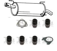 Kit di scarico BOSAL per OPEL Meriva A MPV 1.6, 77 KW 01/06- 05/10