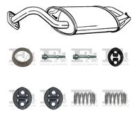 Kit di scarico BOSAL per TOYOTA Corolla Hatchback, E12 1.4, 71 KW , TOYOTA