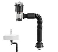 Kit di scarico del del bagno - trappola per l'acqua reflue a prova di odour | Tubo di scarico lavello espandibile | Tubi di rifiuti flessibili