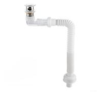 Kit di scarico flessibile per lavello con filtro per capelli staccabile, componenti in silicone a prova di perdite e finestra trasparente per una pulizia efficiente