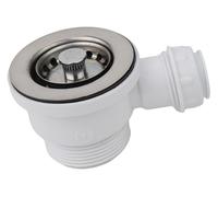 Kit di scarico for cestello filtro for lavello in acciaio inossidabile da 70 mm con flangia in PP for scarico lavello da cucina standard con apertura da 47 a 52 mm