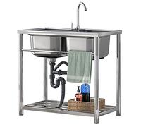 Kit di scarico for vasca con rubinetto for lavanderia interna esterna, ristorante, garage