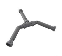 Kit di scarico lavello per due lavelli con sifone scorrevole P e raccordi compatibili con porte di scarico da 1-1/2 pollici e 1-1/4 pollici