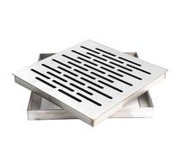 Kit di scarico per doccia in acciaio inox, griglia di scarico rimovibile per vasca da esterno per una soluzione efficace di drenaggio della trincea, ideale per terrazze e terrazze