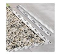 Kit di scarico per trincea in acciaio inossidabile, canale di drenaggio rimovibile con griglie, per esterni, cortile, patio, terrazza, bagno, giardino, marciapiede, scarico sottile a pavimento (100 x
