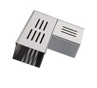 Kit di scarico per trincea in acciaio inossidabile, copertura di scarico per grondaie a forma di U, grondaia per cucina esterna, grondaia per terrazza, scarico doccia rettangolare per quartieri del